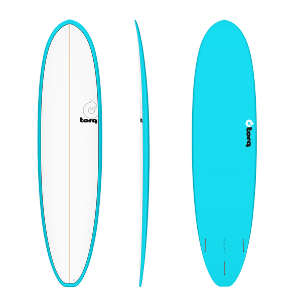 7'4 TORQ 22” x 3” 56L FUN V+ PINLINE BLUE FUTURES