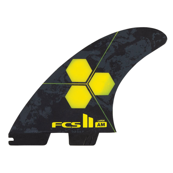 FCS II AL MERRICK LARGE YELLOW TRI-QUAD  FINS
