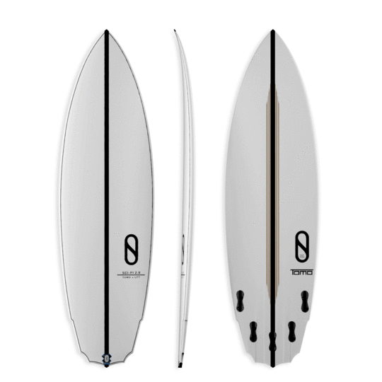 5'10 SCI FI 2.0 19 5/8″ X 2 9/16″ -32.2L FUTURES (BLUE RAILS)
