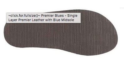 MENS RAINBOW EXPRESSO LEATHER W/BLUE