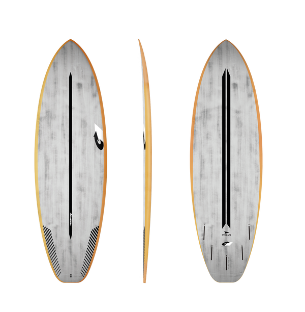 5'6 TORQ ACT PG-R 20 1/2” x 2 3/8” 30.6L FUTURES (ORANGE RAIL/BRUSHED)