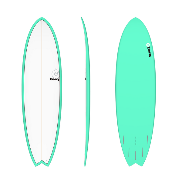 6'10 TORQ FISH 21 3/4” x 2 3/4” 46L LIME GREEN DECK
