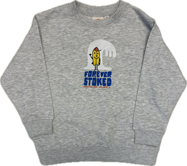 FOREVER STOKED SURFBOARD FLEECE CREW NECK SWEATSHIRT