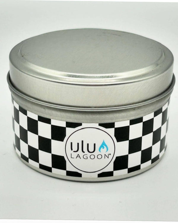 6 oz Black and White Checker Travel Tin
