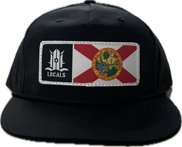 FLORIDA LOCALS 5 PANEL UNSTRUCTURED SOFT BRIM PINCH FRONT PERF BACK W/ROPE