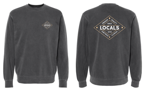 LOCALS BADGE MENS CREW PIGMENT BLACK