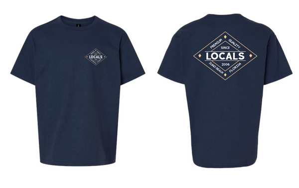 LOCALS BADGE BOYS NAVY TEE