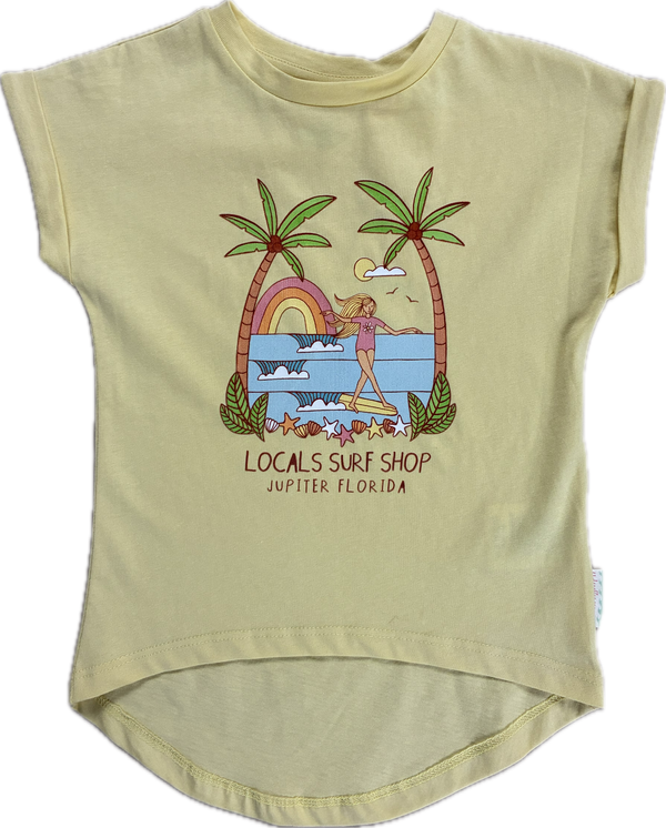 SUNSET SURFER GIRLS TEE