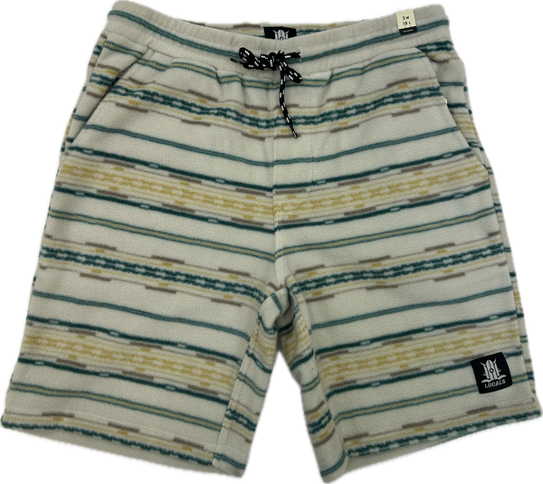 LOCALS NEVADA FLEECE ELASTIC WAISTED SHORT NATURAL