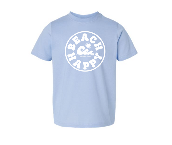 HAPPY BEACH LOCALS KIDS TEE BLUE