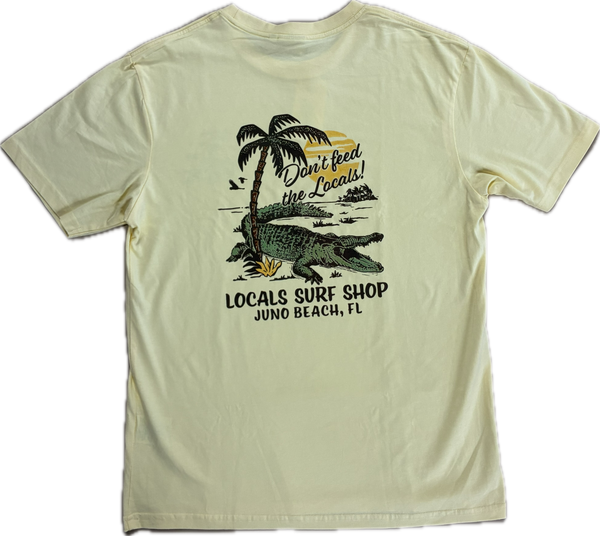 LOCALS MENS DONT FEED THE LOCALS TEE LEMON