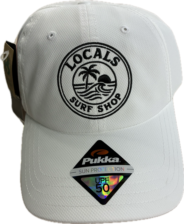PUKKA HATS SPF50 LOCALS SURF SHOP LABEL