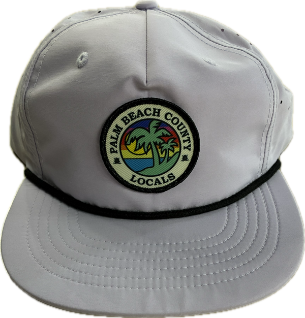 PBC LOCALS TECH 5 PANEL PINCH FRONT SOFT BRIM PERFORATED BACK WITH ROPE LILAC