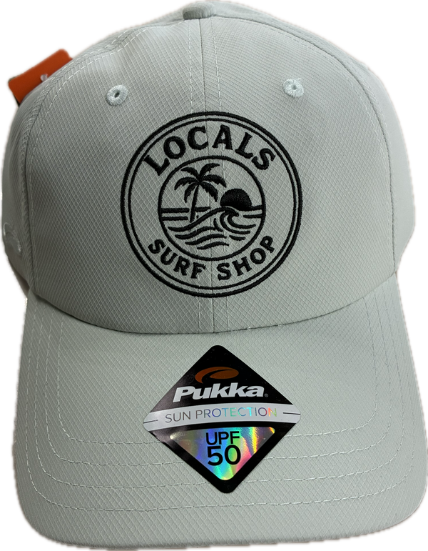 PUKKA HATS SPF50 LOCALS SURF SHOP LABEL