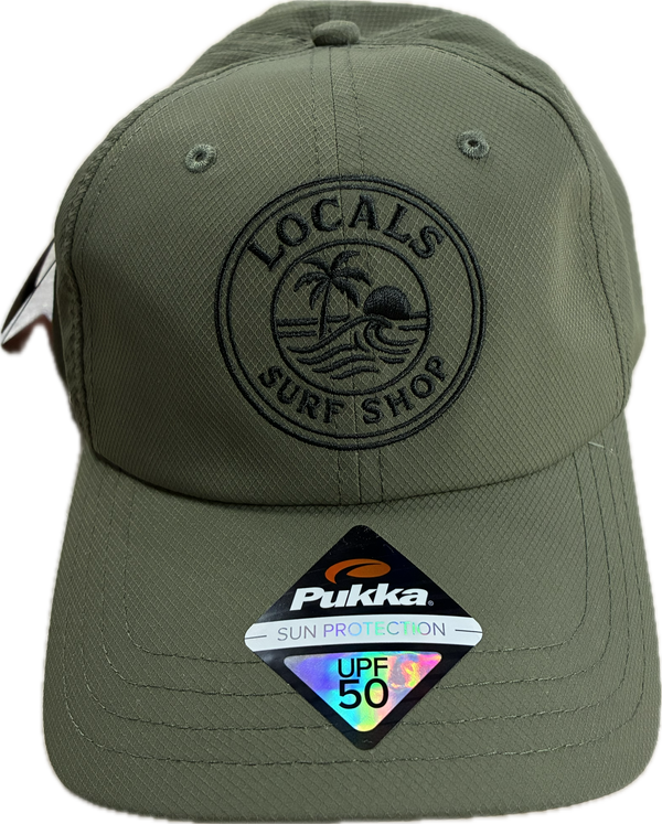 PUKKA HATS SPF50 LOCALS SURF SHOP LABEL