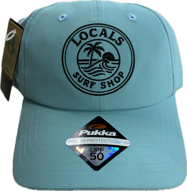 PUKKA HATS SPF50 LOCALS SURF SHOP LABEL