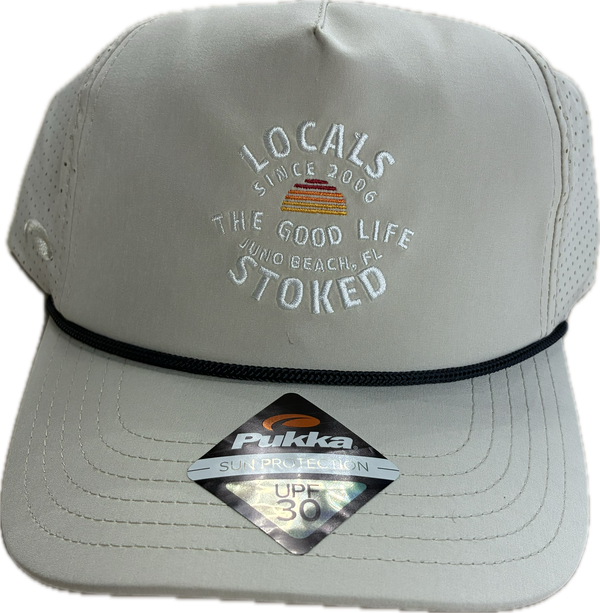 LOCALS GOOD LIFE CIRCLE CURVED BRIM SPF 30 PERFORMANCE SEMI-STRUCTURED TRUCKER