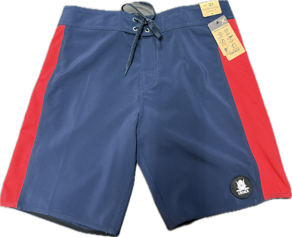 LOCALS MENS NUSA  BOARDSHORT  WITH SIDE SEAM ZIP POCKETS