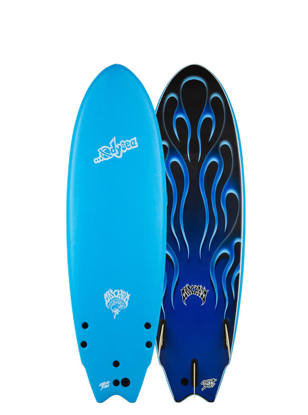 5'11 ODYSEA X LOST RNF (GREEN/BLUE/RED/FLAMES)