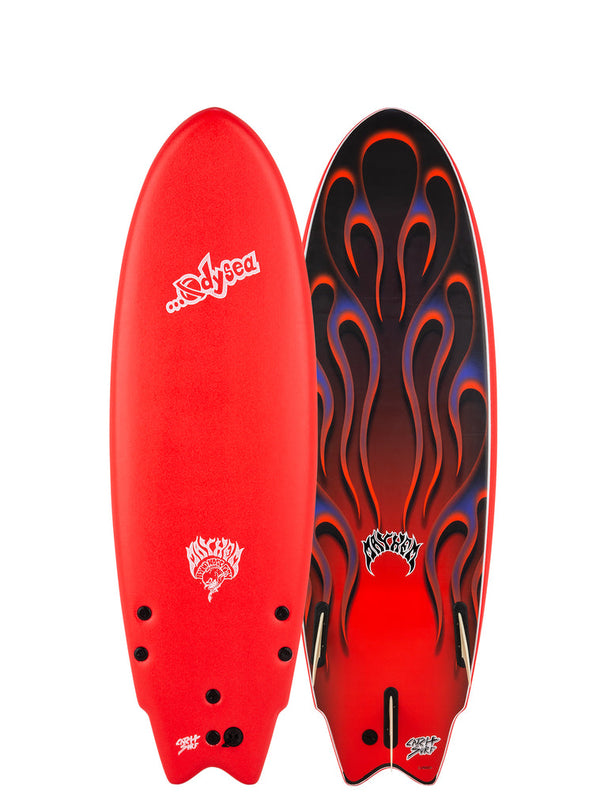5'11 ODYSEA X LOST RNF (GREEN/BLUE/RED/FLAMES)