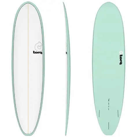 7'4 TORQ 22” x 3” 56L FUN V+ TEAL RAIL FUTURES