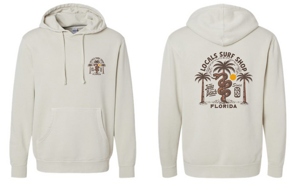 LOCALS SNAKE MENS HOODIE IVORY