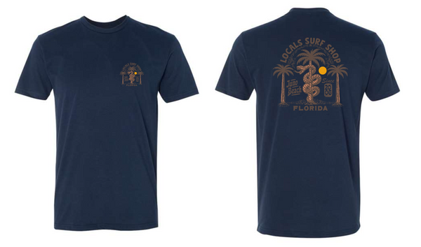 LOCALS SNAKE MENS SUEDED CREW NAVY