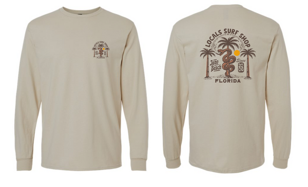 LOCALS SNAKE MENS LS TEE SAND