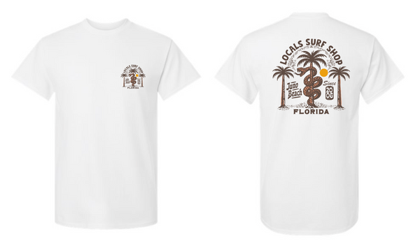 LOCALS SNAKE MENS T WHITE