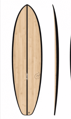 6'10 TORQ ACT BIG BOY BLACK RAILS - BAMBOO 22 1/2” x 2 7/8” 49.1L FUTURES