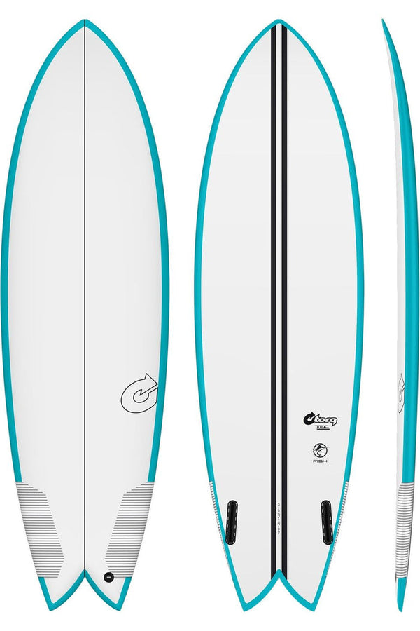 6'4 TORQ TEC FISH FUTURES TEAL RAILS