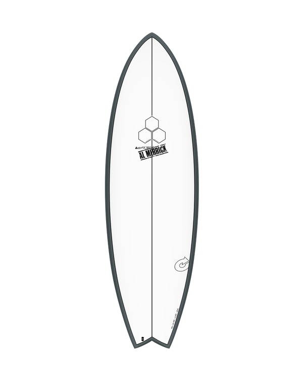 5'10 TORQ/CHANNEL ISLANDS POD MOD (GRAPHITE RAILS) 20 7/8” x 2 5/8” 35.7L FUTURES