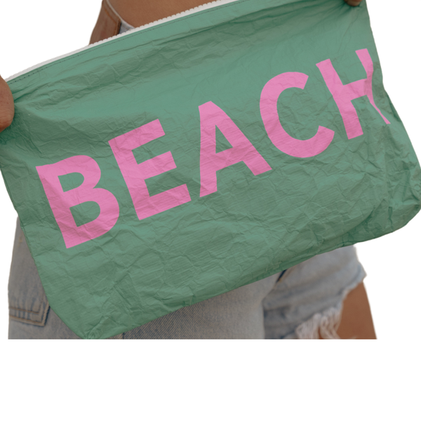 Beach Water Resistant Tyvek Printed Pouch