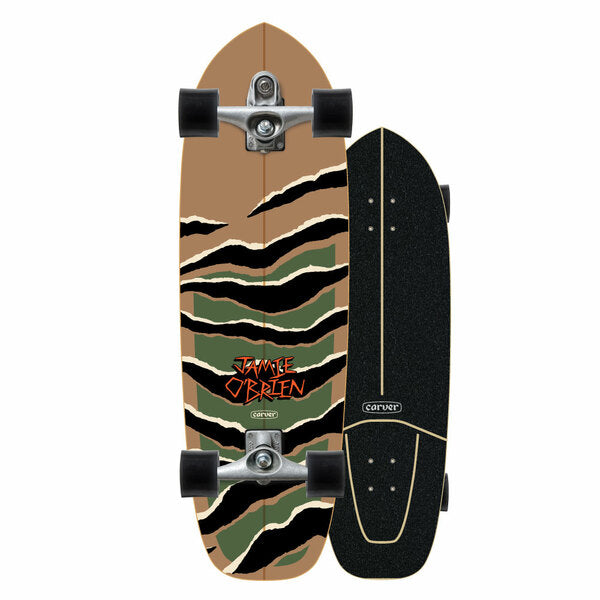 CARVER RAW C7 RAW 33.5" JOB CAMO TIGER SURFSKATE COMPLETE (2022)