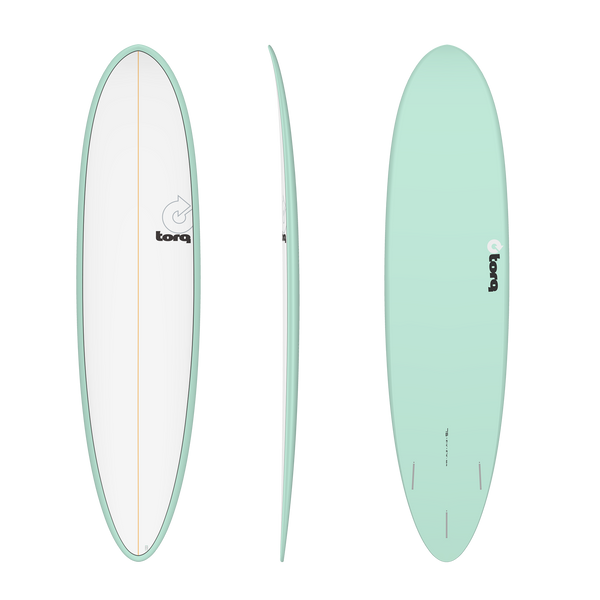 7'4 TORQ 22” x 3” 56L FUN V+ PINLINE SEAGREEN FUTURES