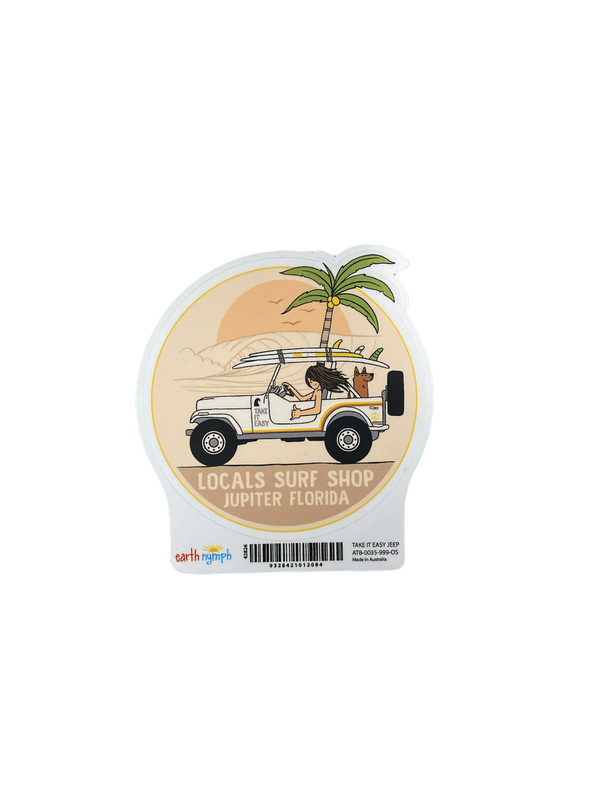 LOCALS SURF SHOP STICKERS 4-5"
