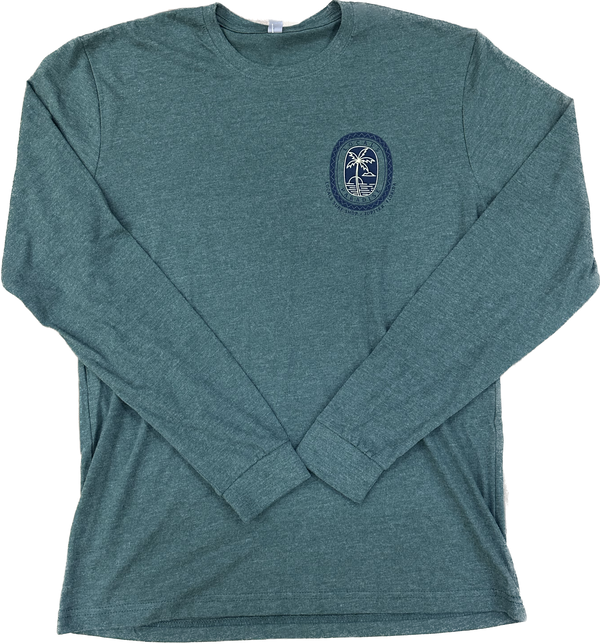 LOCALS PARADISE PALM L/S SUEDED CREW HEATHER FOREST GREEN