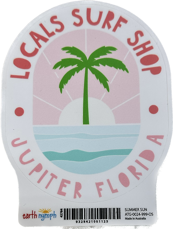 LOCALS SURF SHOP STICKERS 4-5"
