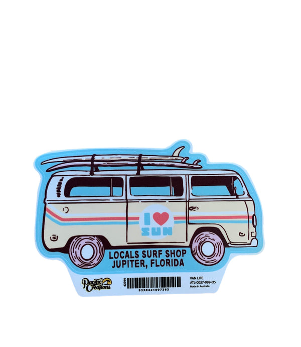 LOCALS SURF SHOP STICKERS 4-5"
