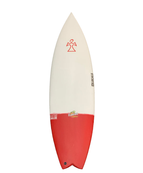 6'0 Inspired Florida Board BlackDart 20 1/2 x 2 5/8 x 33.2L FUTURES (White/Red)